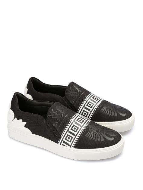 canvas versace trainers